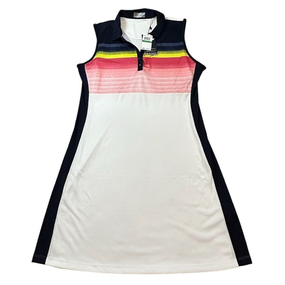 Callaway Golf Women’s Dress Large NWT $104 Polo Collared Sleeveless White